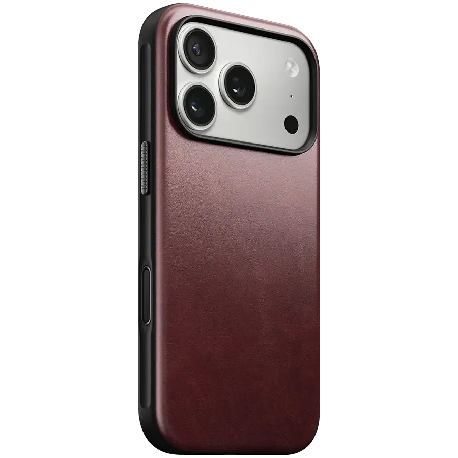 Чехол NOMAD Modern Horween с MagSafe для iPhone 17 Pro Max, Темно-красный – photo 2