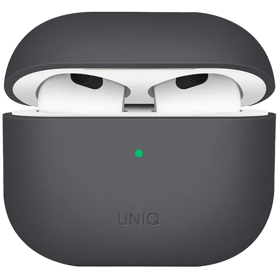 photo 1 - UNIQ Чехол LINO Liquid  Тёмно-серый для AirPods (Gen. 3)