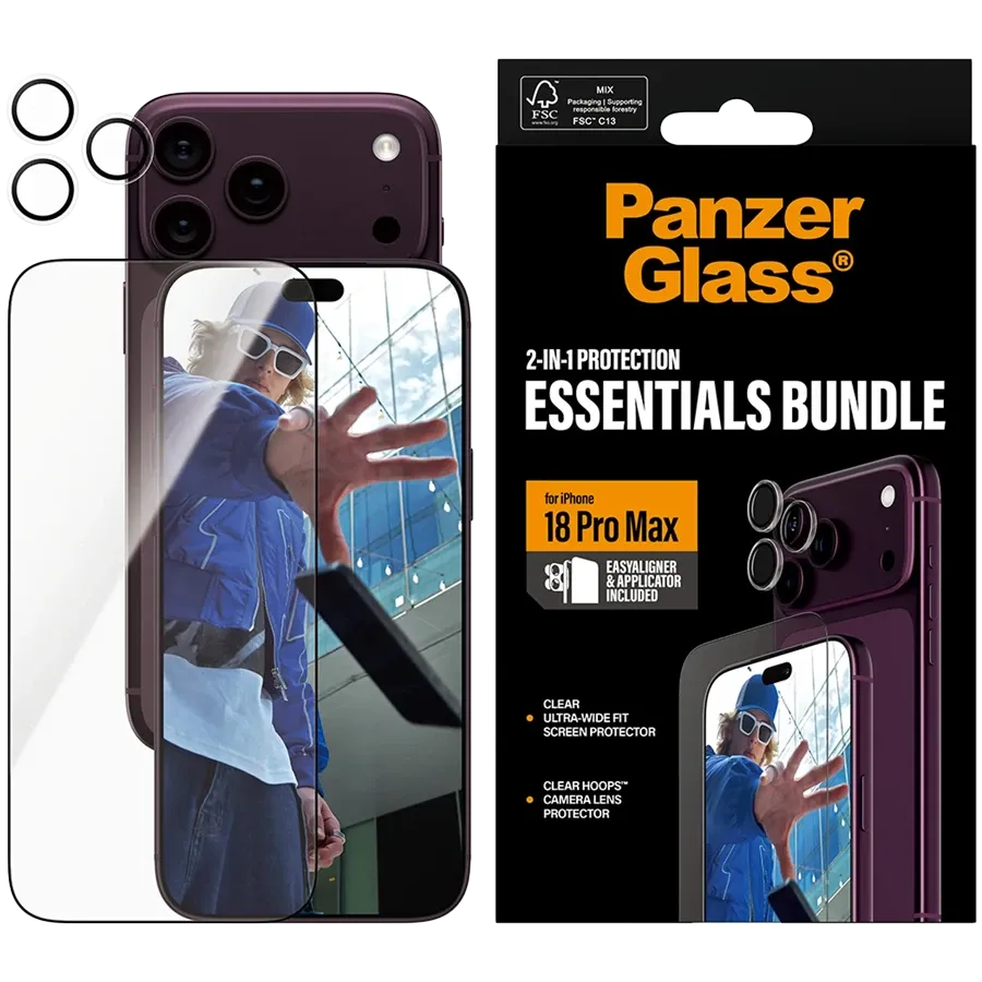 PANZERGLASS Պաշտպանիչ ապակի for iPhone 18 Pro Max2-in-1 Essentials Bundle – photo 1