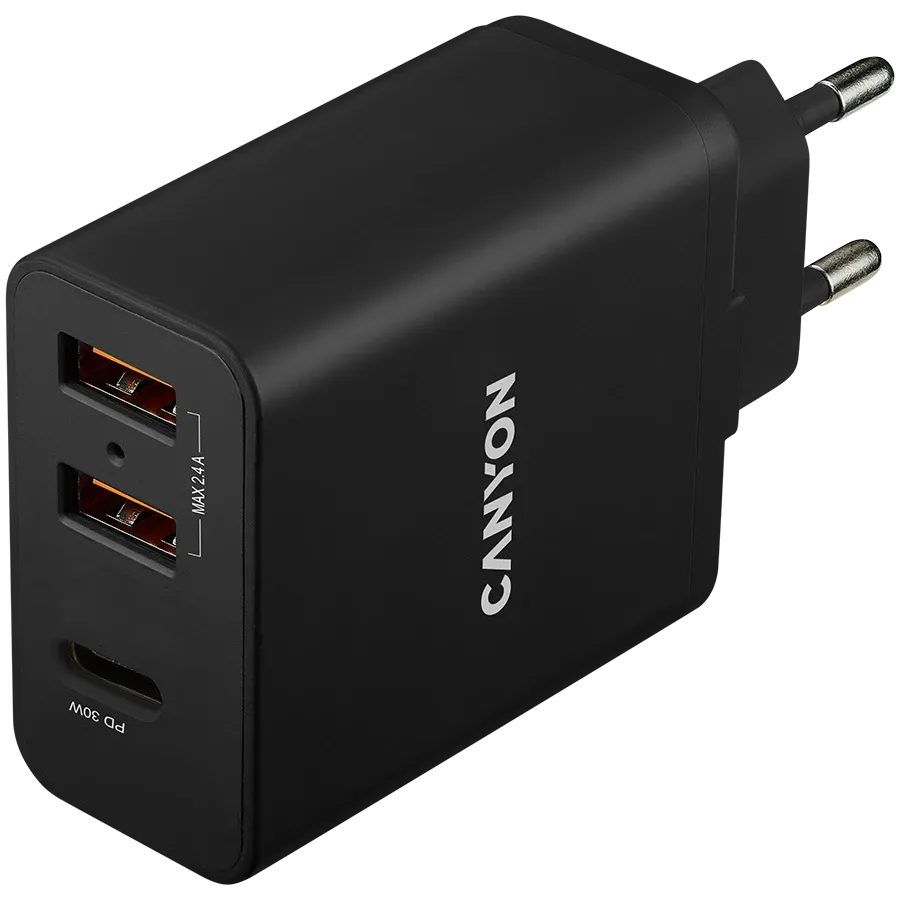 photo 1 - CANYON Адаптер питания H-08 3*USB/USB-C, 42 Вт