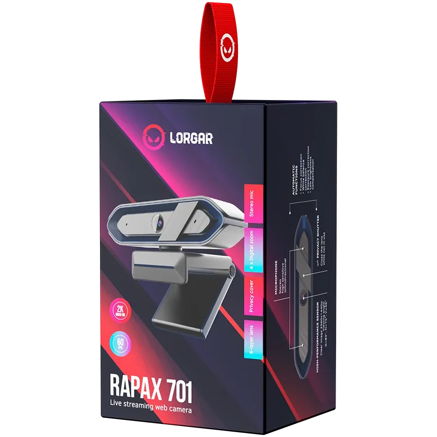 photo 6 - Веб-камера LORGAR Rapax 701 Streaming 2K Blue (LRG-SC701BL)