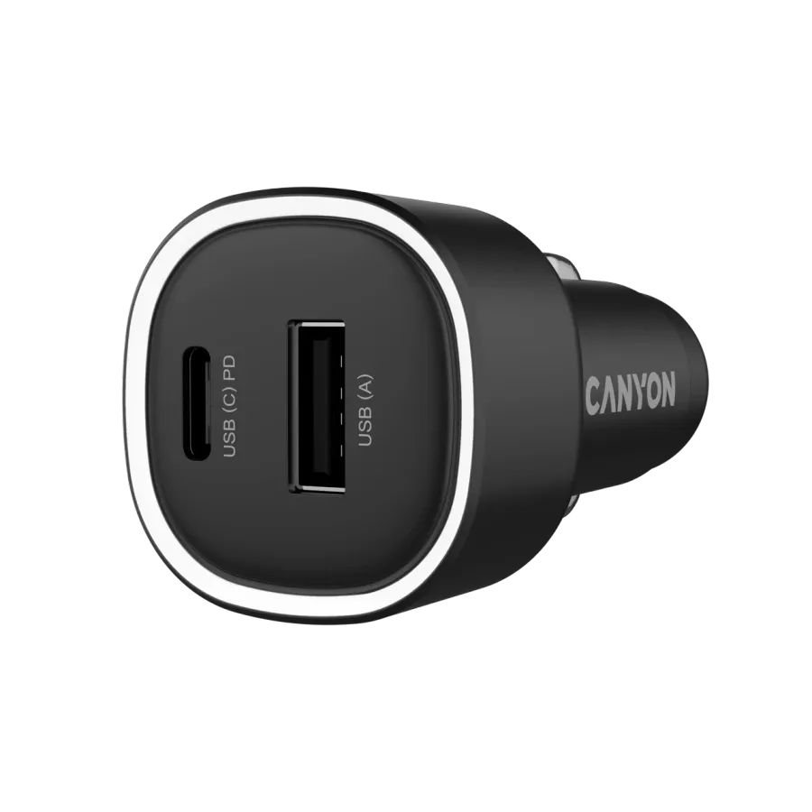 photo 2 - CANYON Автомобильный адаптер 2*USB/USB-C, 48 Ват
