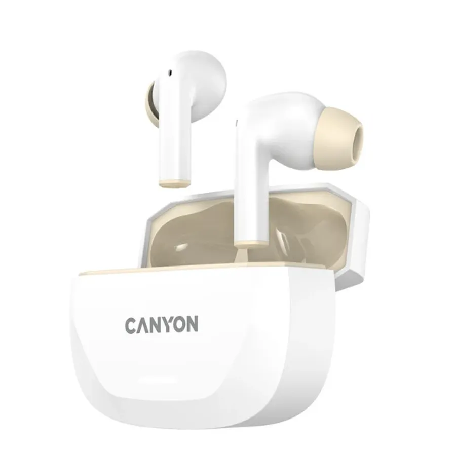 photo 4 - CANYON TWS-7 Беспроводные наушники, White/Beige
