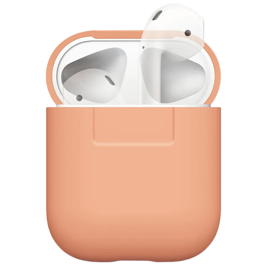 photo - ELAGO силиконовый чехол Персиковый для AirPods (Gen. 1/2)