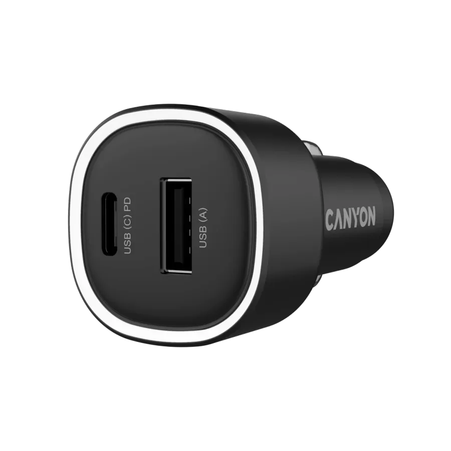 photo 2 - CANYON Автомобильный адаптер 2*USB/USB-C, 85 Вт