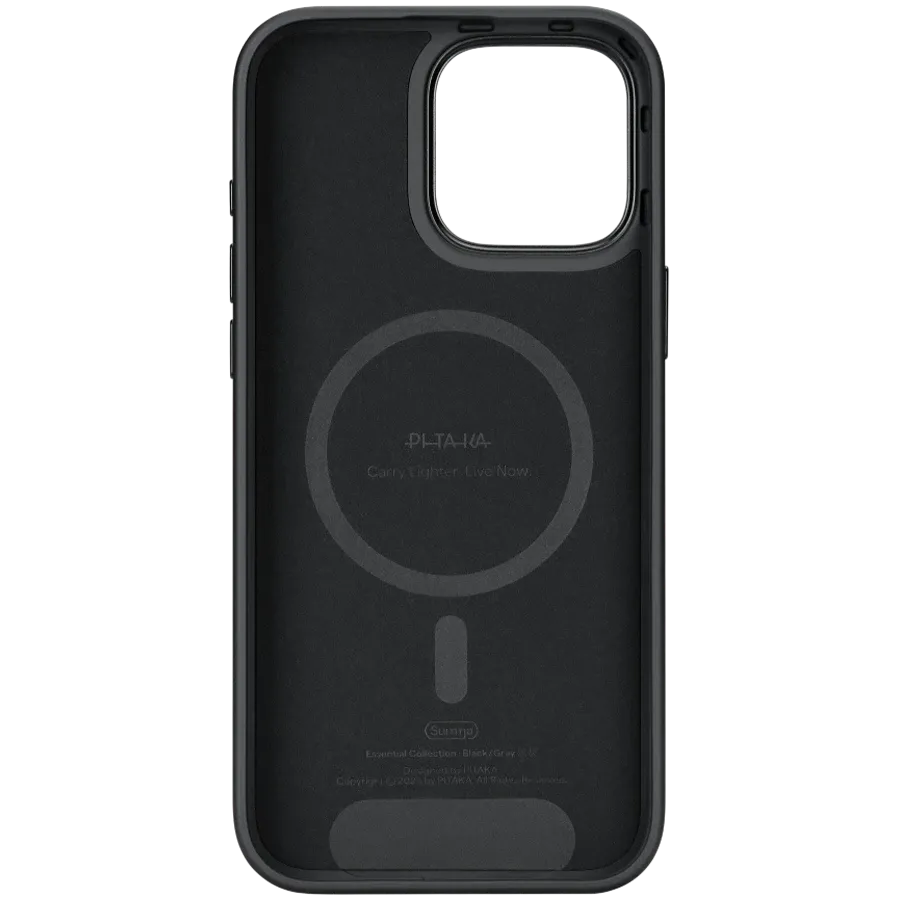 Чехол PITAKA Summa с MagSafe для iPhone 16 Pro Max, Чёрный/Серый – photo 3
