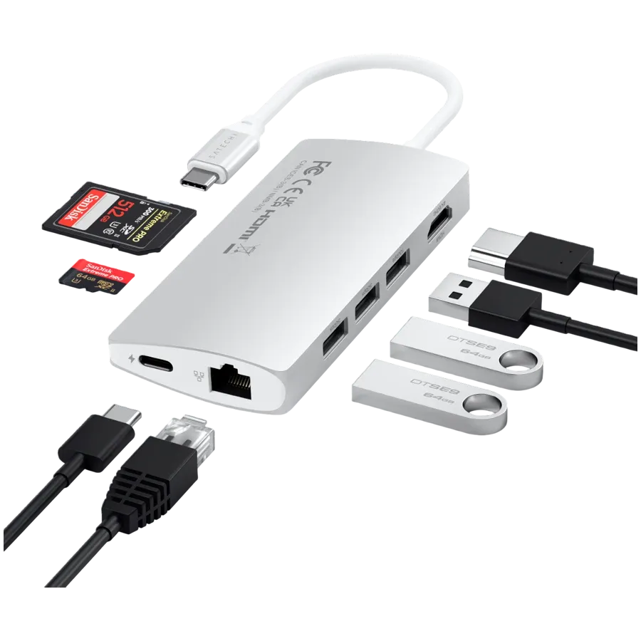 photo 5 - Док-станция SATECHI Aluminum Multi-Port Adapter V2 (ST-TCMA2S)