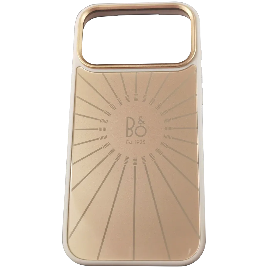 photo - Case Bang & Olufsen glass version with MagSafe for iPhone 17 Pro Max, Gold Tone