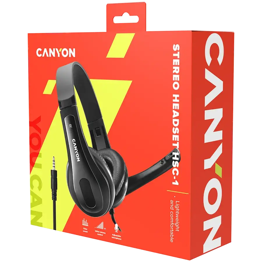 Гарнитура CANYON HSC-1, Чёрный – photo 6