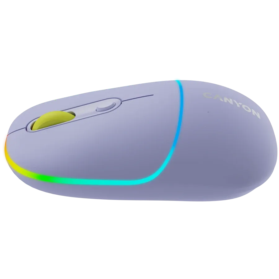 photo 4 - Мышь CANYON MW-22 Dual Band RGB Wireless Mountain Lavender (CNS-CMSW22ML)