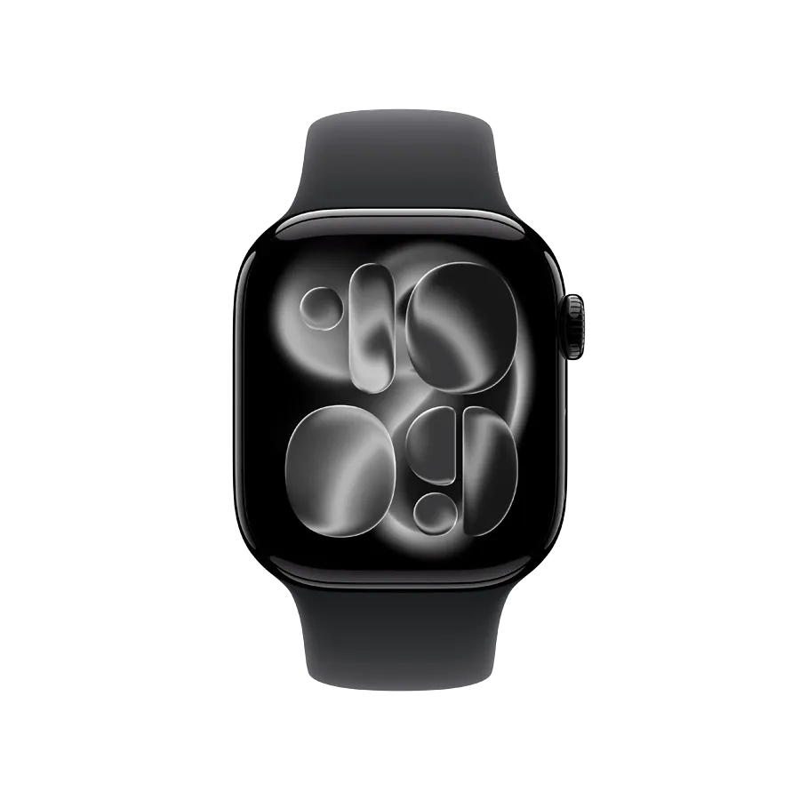 photo 2 - Apple Watch Series 11 GPS + Cellular,  Черный спортивный ремешок, S/M, 42мм, Jet Black Aluminium