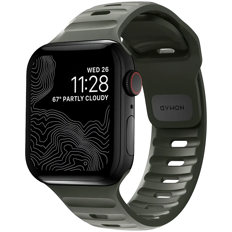 Band NOMAD Sport Strap for Apple Watch, 42/44/45 mm, Green – photo