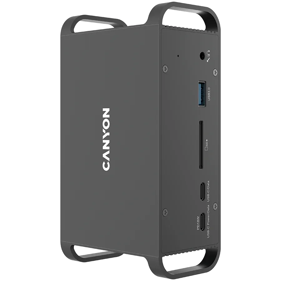 photo 4 - Мультипортовая док-станция CANYON HDS-95ST USB-C 14в1 Black (CNS-HDS95ST)