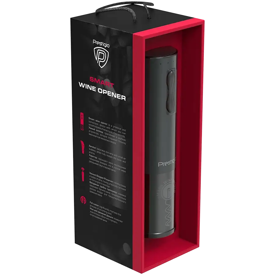 Розумний штопор PRESTIGIO Bolsena Smart Wine Opener, чорний – photo 7