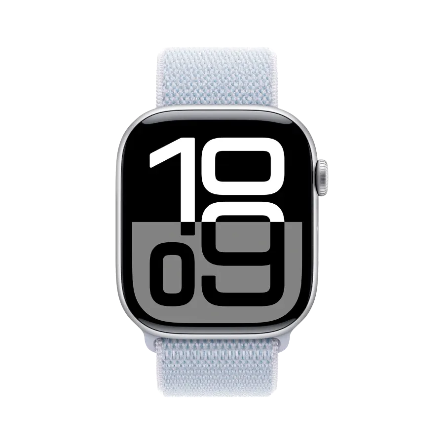 photo 2 - Apple Watch Series 10 GPS,  Blue Cloud Sport Loop, 42մմ, Արծաթագույն