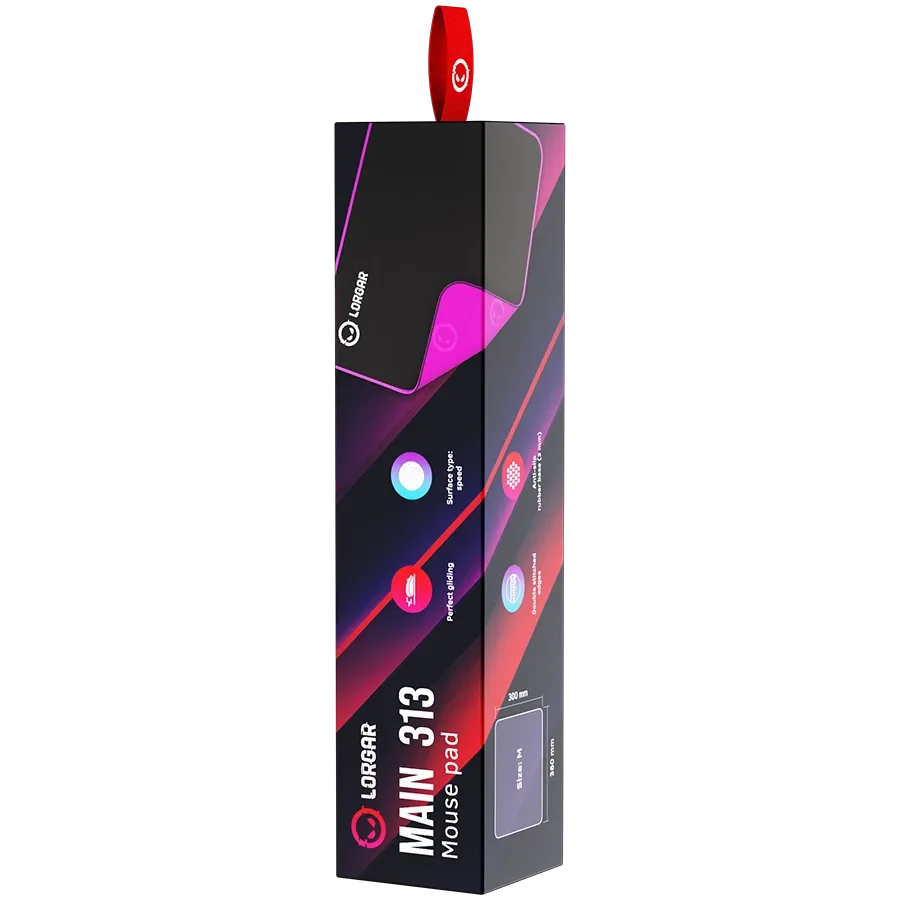 photo 8 - LORGAR Multispandex mousepad with purple rubber, Чёрный