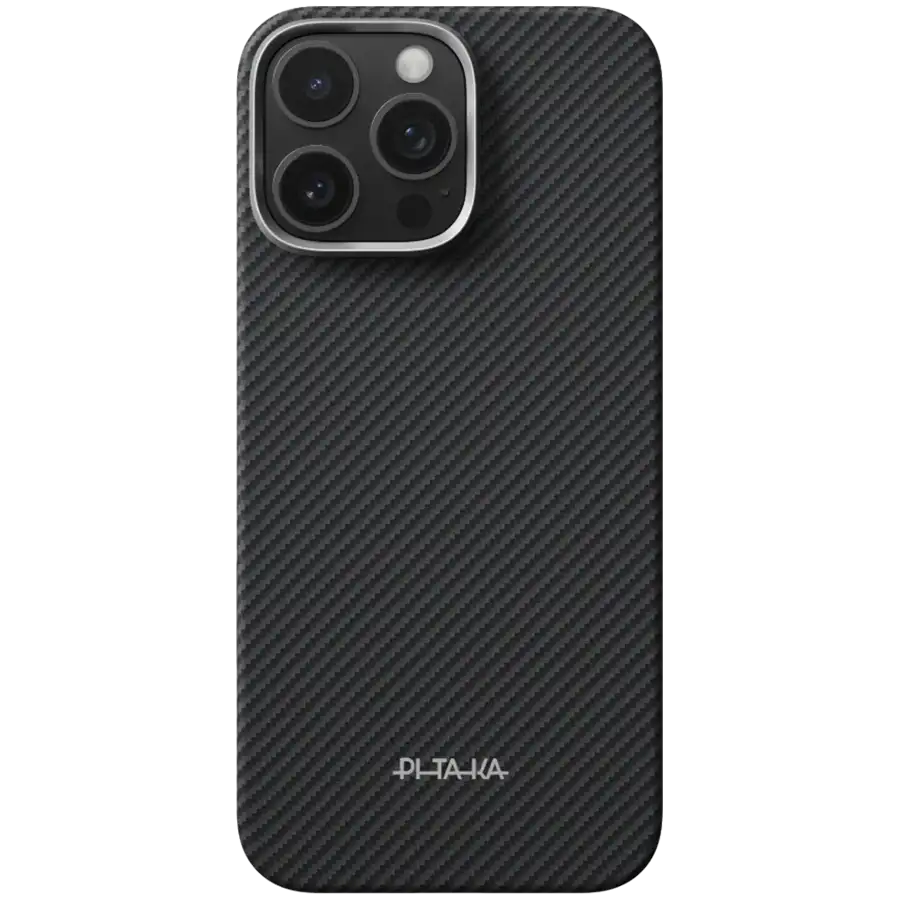 Чехол PITAKA PitaTap для iPhone 16 Pro, Чёрный/Серый – photo 1