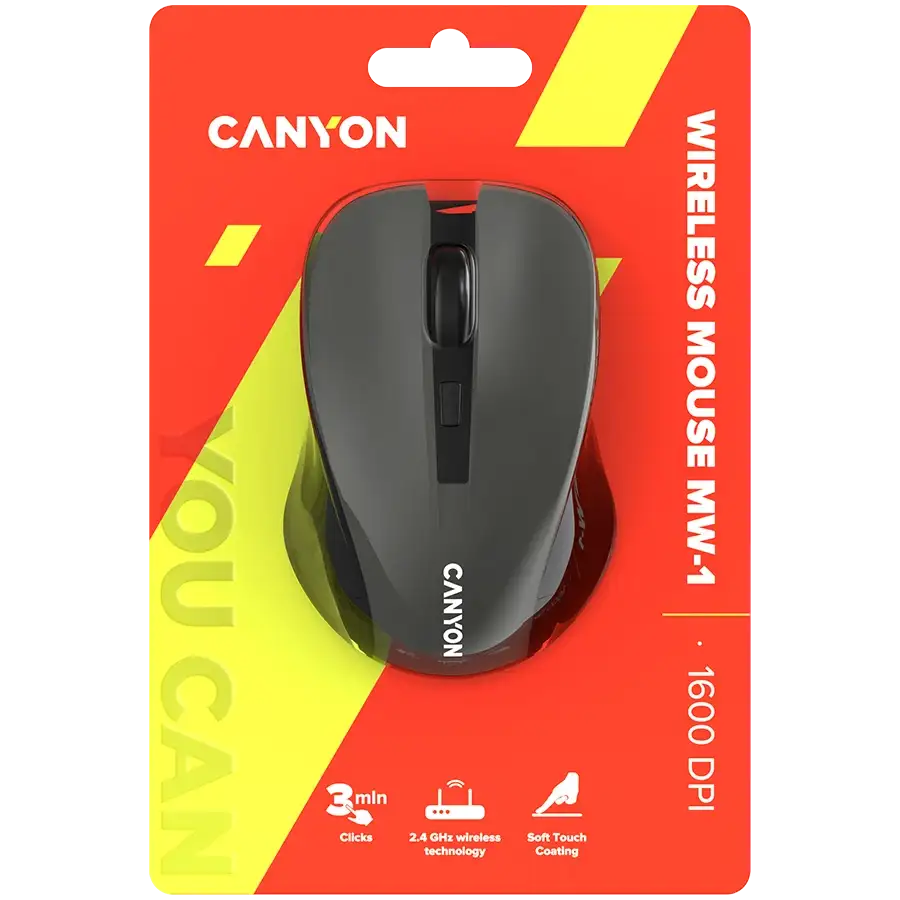 Мышь CANYON MW-1 Wireless Gray (CNE-CMSW1G) – photo 6