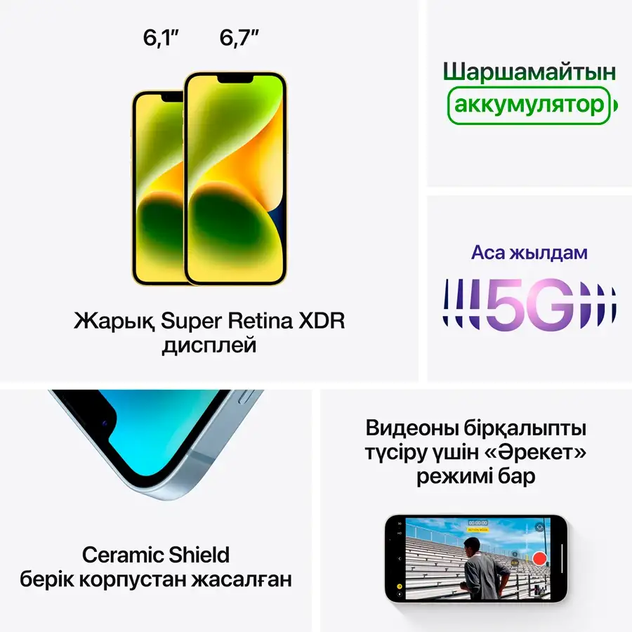 iPhone 14, 128 ГБ, Қараңғы түн – photo 7