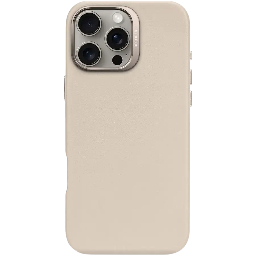 Чехол DECODED из кожи с MagSafe для iPhone 16 Pro Max, Глиняный – photo 1