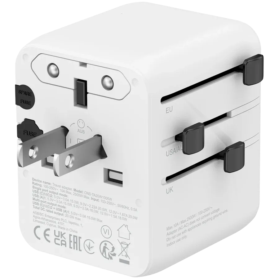 photo 3 - CANYON Адаптер питания 3*USB/USB-C 2*USB Тип C, USB Тип A, 20 Вт