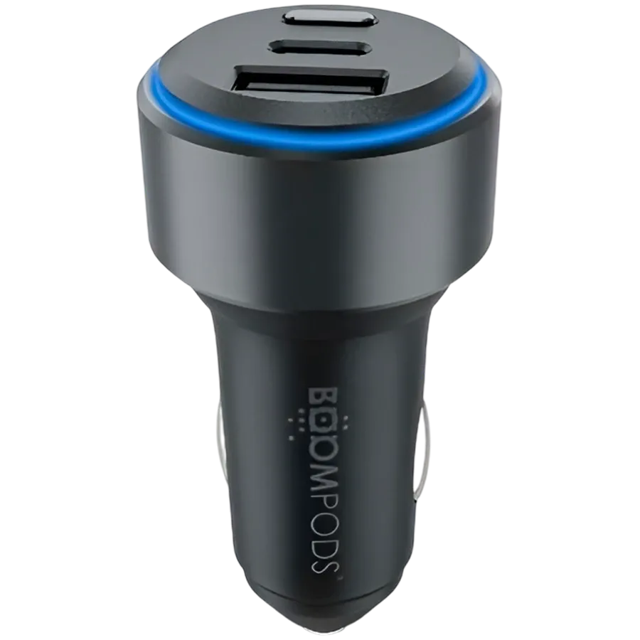 photo 2 - Car adapter BOOMPODS USB/USB-C, 30 W, Gray