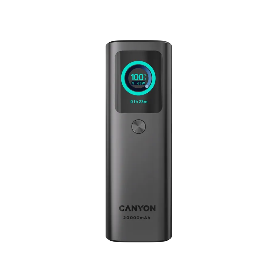 photo 3 - Портативное зарядное устройство CANYON OnPower 265, 20000 мА·ч, Тёмно-серый