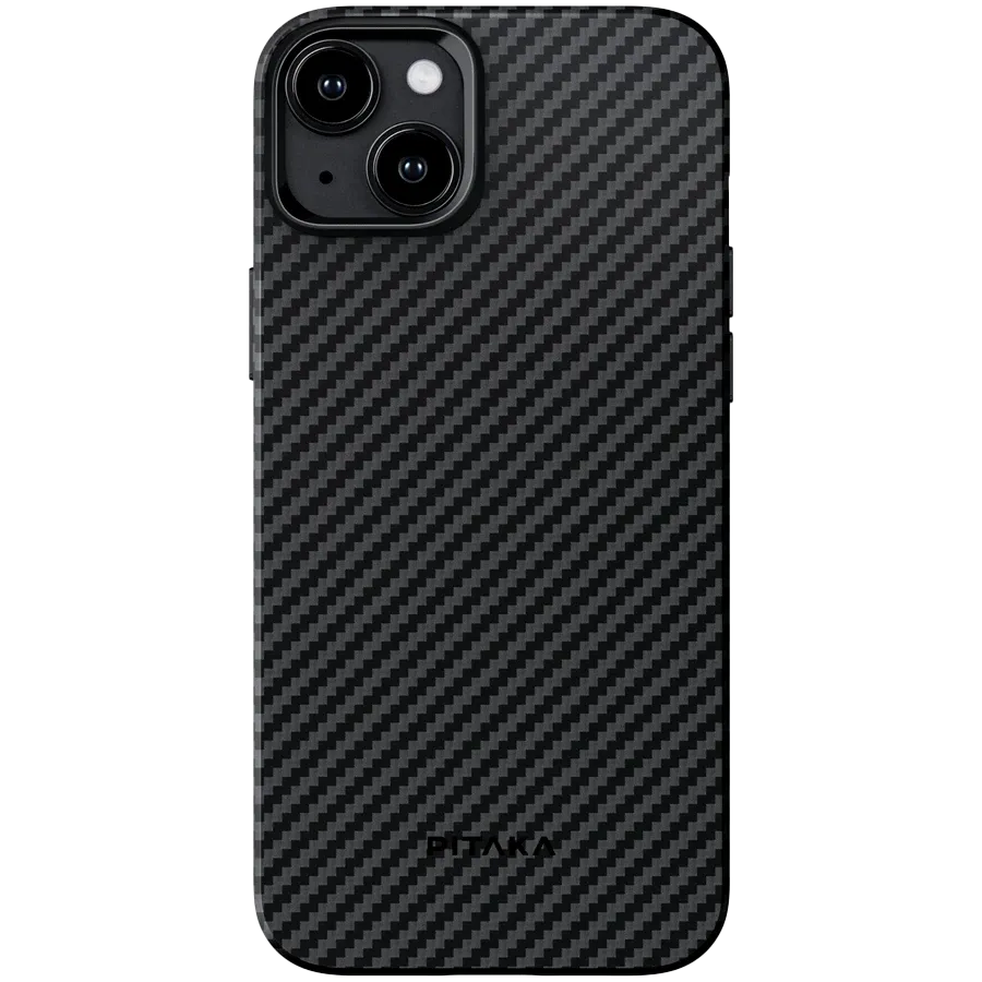 photo 1 - PITAKA Case MagEZ Case 4 with MagSafe Black/Grey Twill for iPhone 15