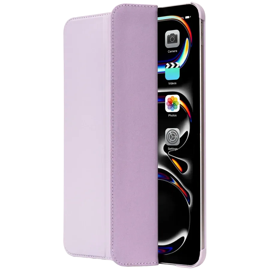 photo 5 - Чехол DECODED Smart Folio Slim из текстурированного силикона для iPad Pro 11 (M4/M5), Lavender