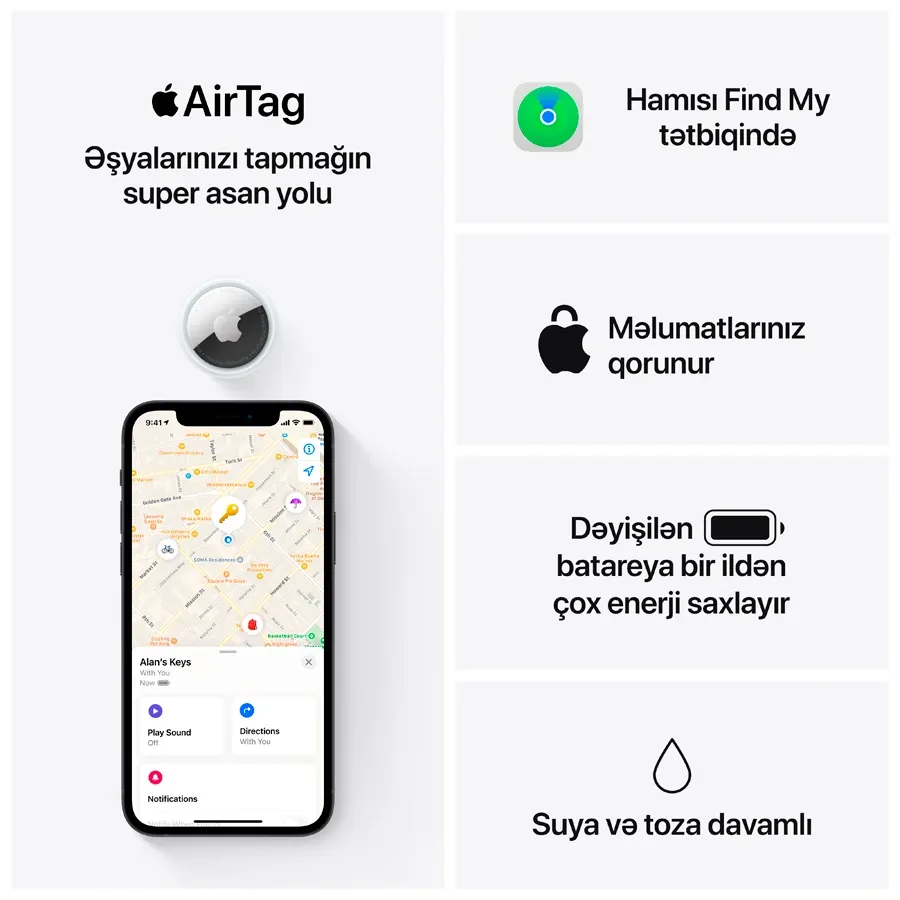 photo 6 - APPLE AirTag (4 ədəd), Ağ