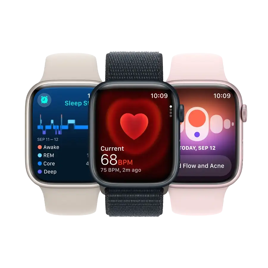 Apple Watch Series 9 GPS, Winter Blue Sport Loop, 45мм, Серебристый – photo 7