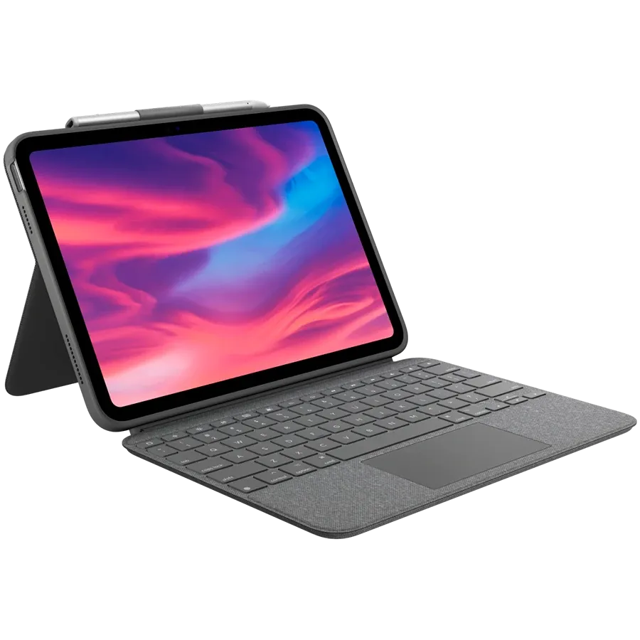 photo 1 - LOGITECH Чехол с клавиатурой Combo Touch  Oxford Grey для iPad (10-го поколения)