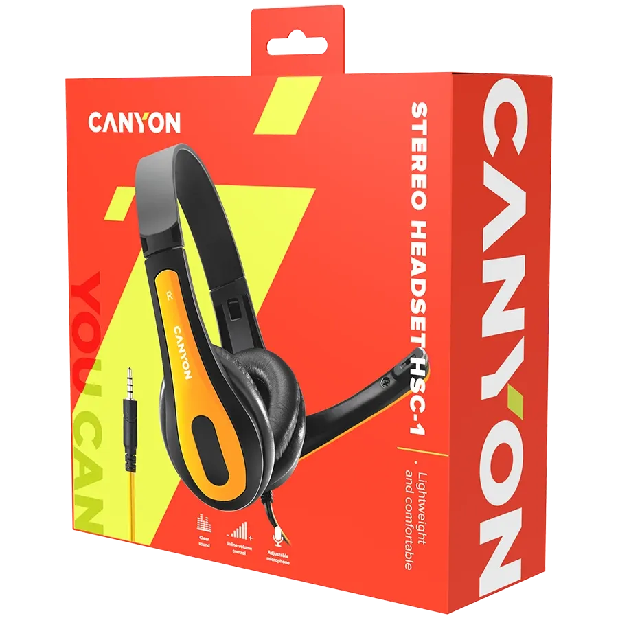 photo 6 - Гарнітура CANYON HSC-1, Black/Yellow