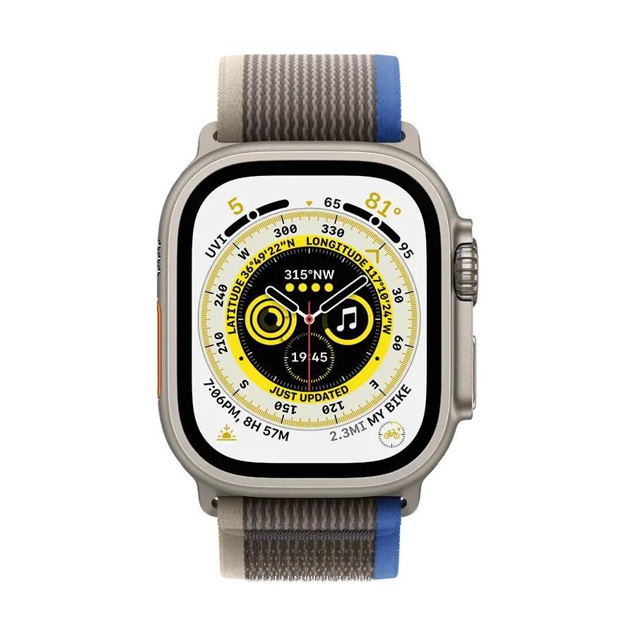 photo 2 - Apple 49mm Trail Loop - M/L Band  for Apple Watch 44/45/49 mm, Size M/L, Blue/Gray