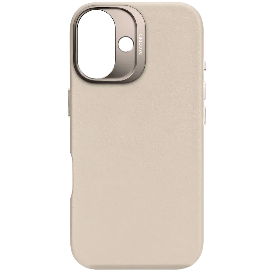 photo - DECODED Case Leather Case with MagSafe Clay for iPhone 16