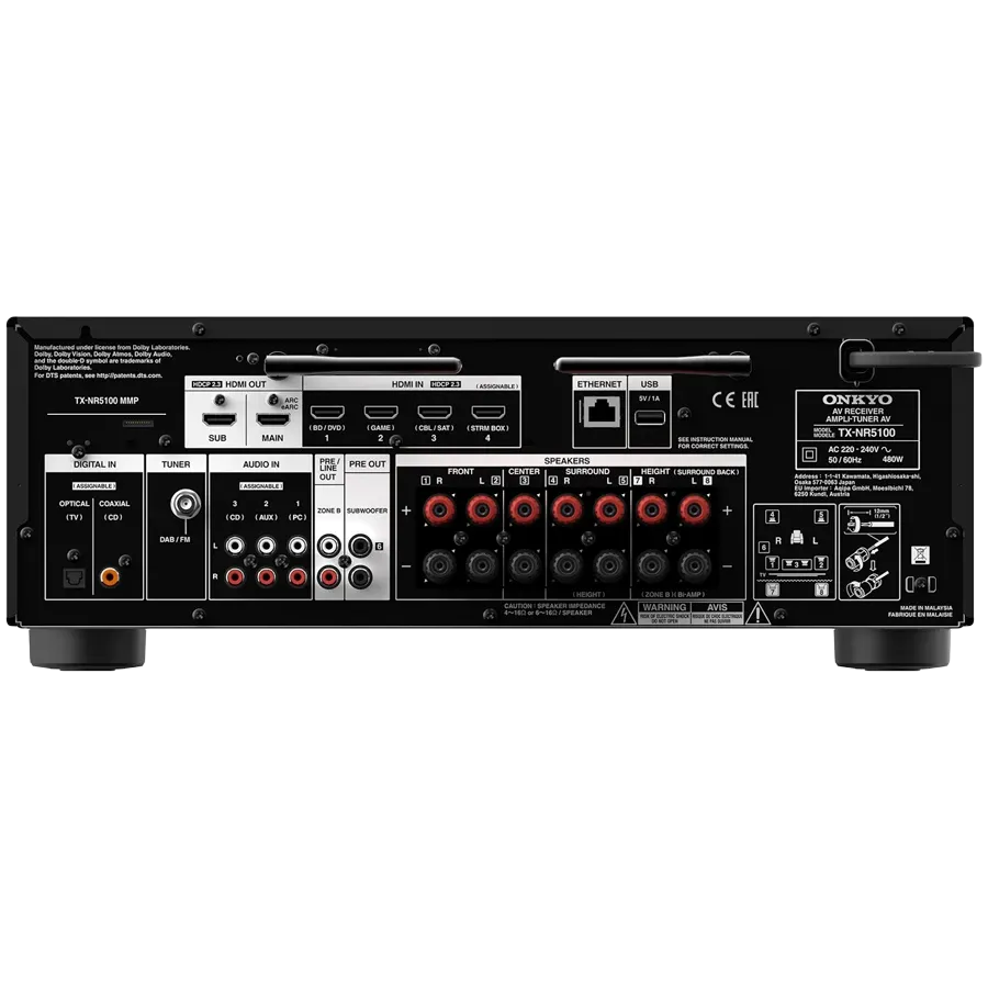photo 4 - Onkyo TX-NR5100 7.2 арналы AV-ресивер 8K, қара