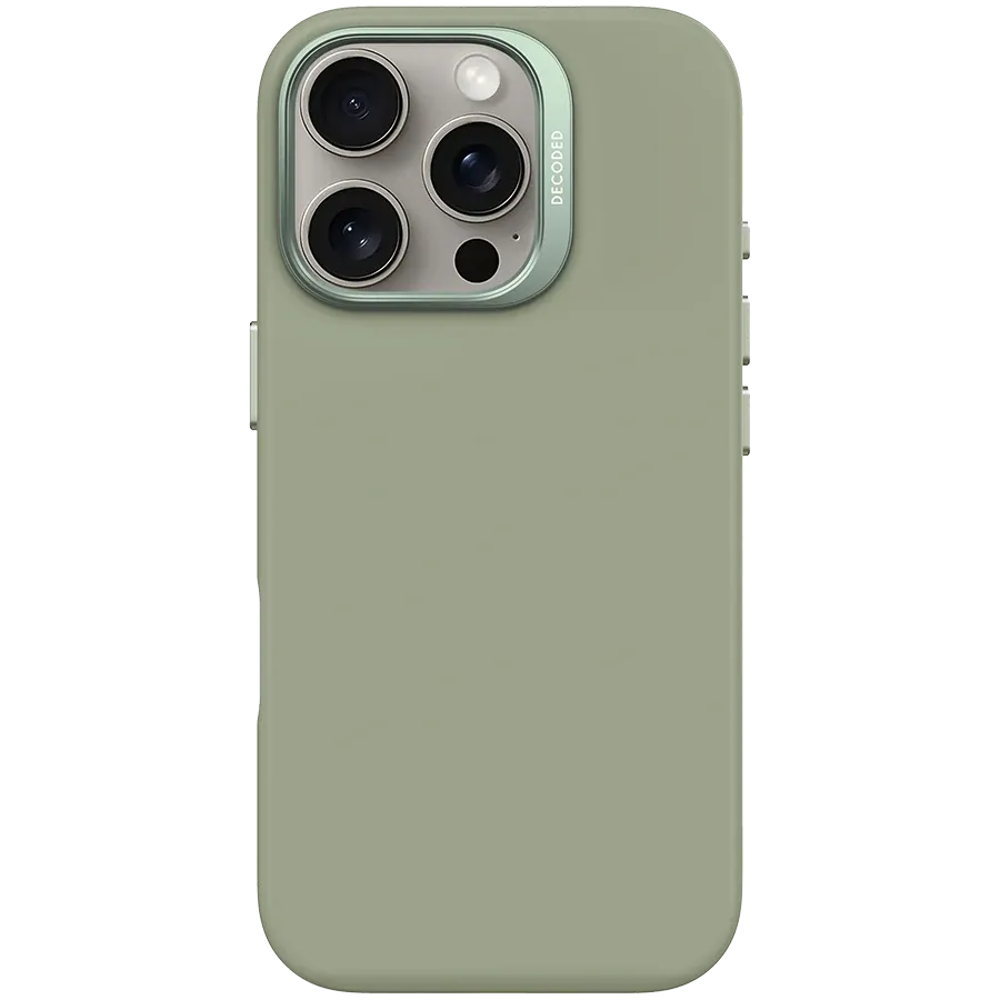 photo - Husă DECODED din silicon cu MagSafe pentru iPhone 16 Pro, Jade Green