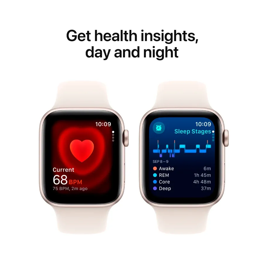 photo 5 - Apple Watch SE GPS Gen.2 (2024),  Starlight Sport Band, M/L, 44մմ, Starlight