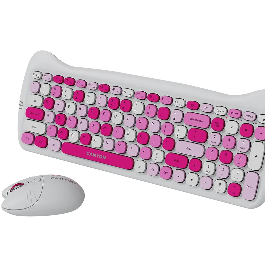 photo 5 - CANYON HSET-W6 Клавиатура, Розовый