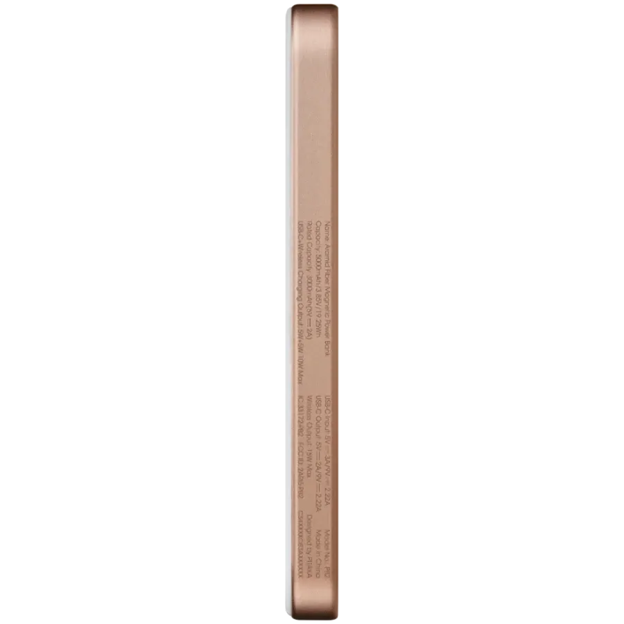 photo 2 - Baterie externă PITAKA Qi 2, 5000 mAh, Golden Glint