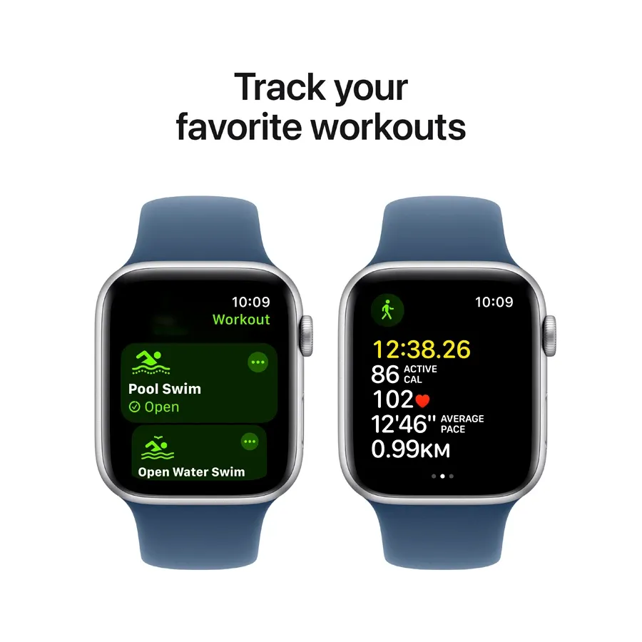 photo 6 - Apple Watch SE GPS Gen.2 (2024), 40mm, Silver, Denim Sport Band, S/M