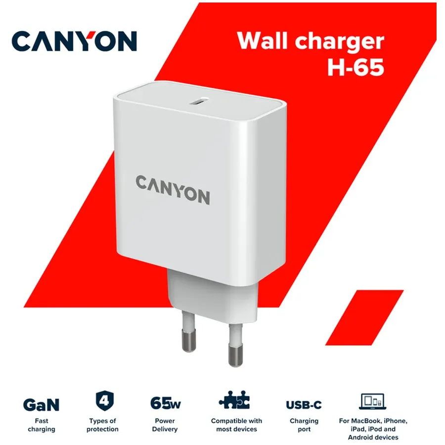 photo 5 - Адаптер питания CANYON H-65, 65 Вт