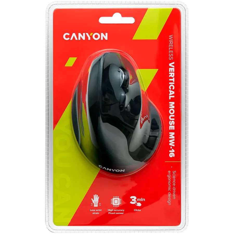 Вертикальная беспроводная мышь CANYON MW-16, Чёрный – photo 4