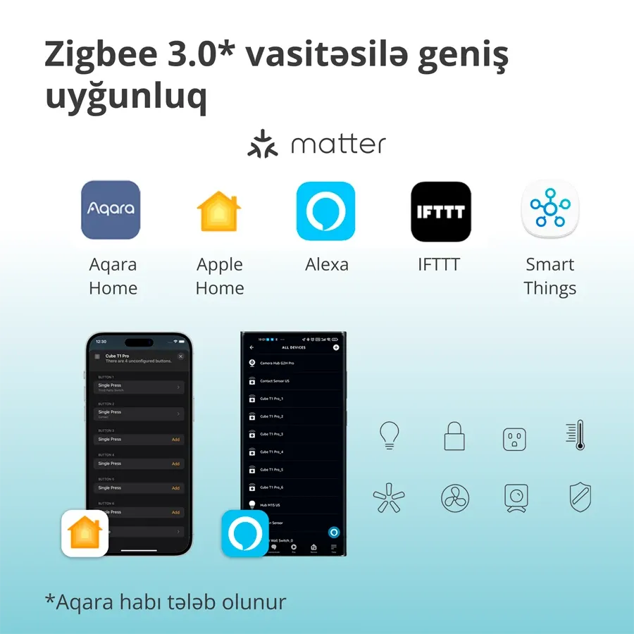 photo 4 - Smart uzaqdan idarəetmə AQARA Cube Controller, Ağ