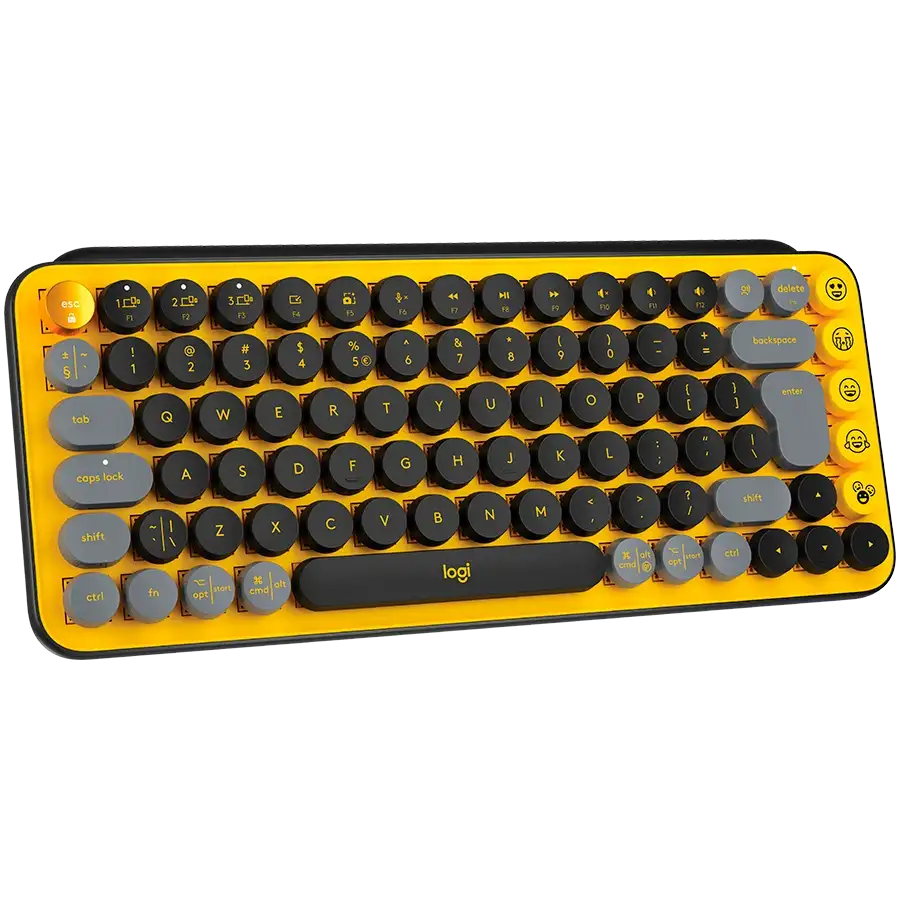 Клавіатура бездротова LOGITECH POP Keys Wireless Mechanical Keyboard Blast Yellow (L920-010735) – photo 2