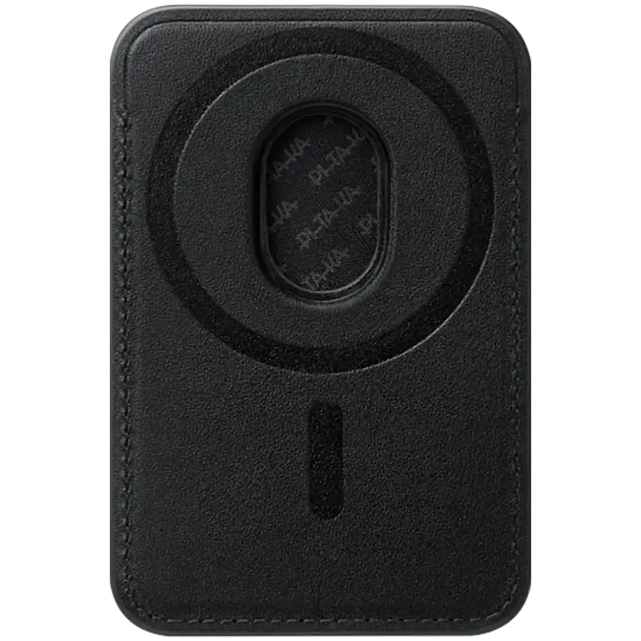 Wallet PITAKA Magnetic Woven pentru iPhone, Black/Gray – photo 3