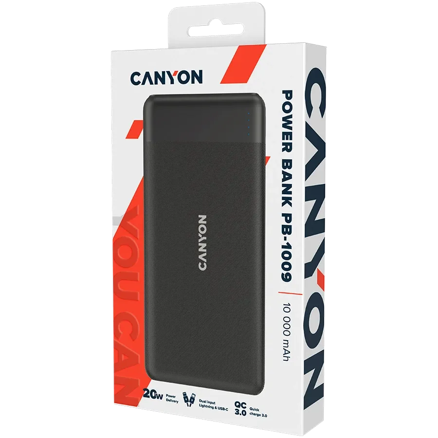 photo 4 - CANYON PB-1009 Портативное зарядное устройство, 10000 мА·ч, Li-pol