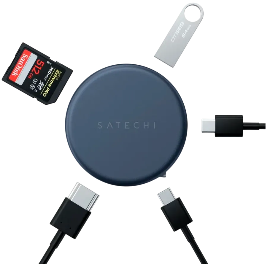 Multiport adapter Satechi OnTheGo 5-in-1, Indigo – photo 5