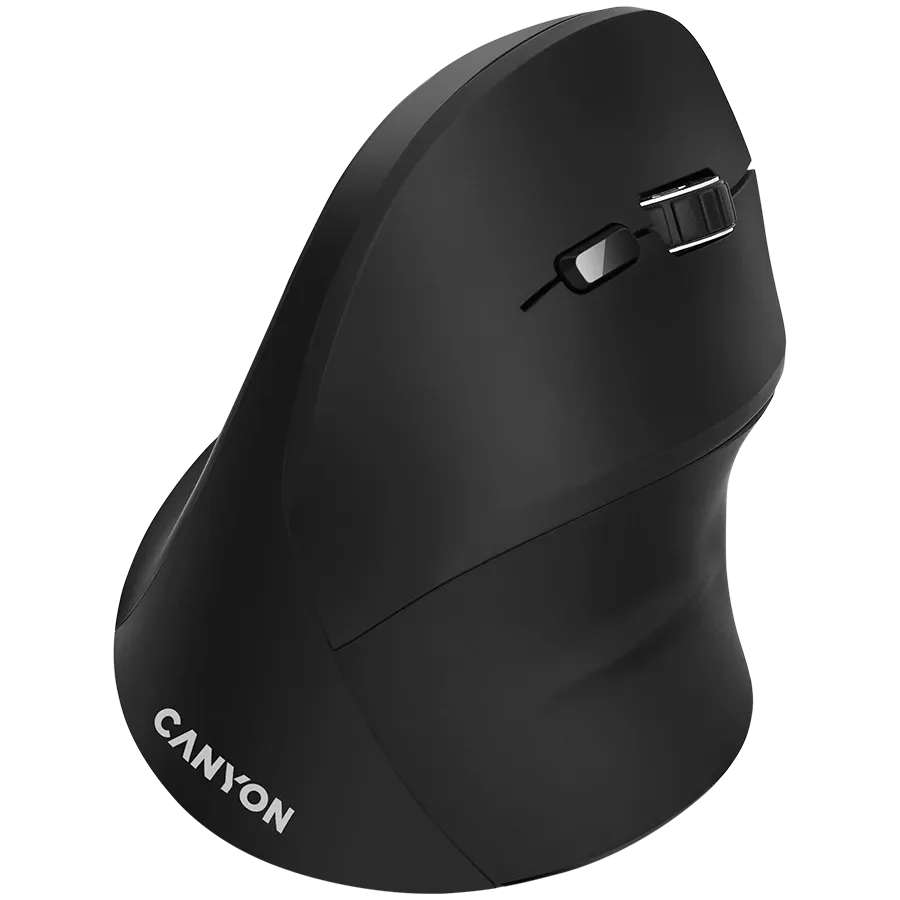 Вертикальная беспроводная мышь CANYON MW-16, Чёрный – photo 1