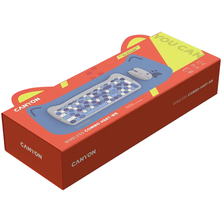 photo 6 - CANYON HSET-W6 Клавиатура, Синий